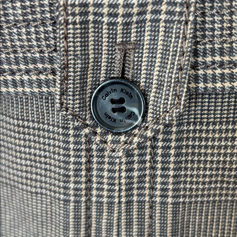 90s dogtooth Trench Coat‎ - Picture 5 of 11